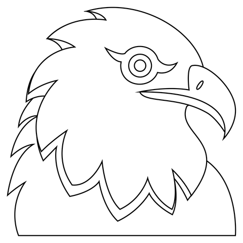 Eagle Face Coloring Page